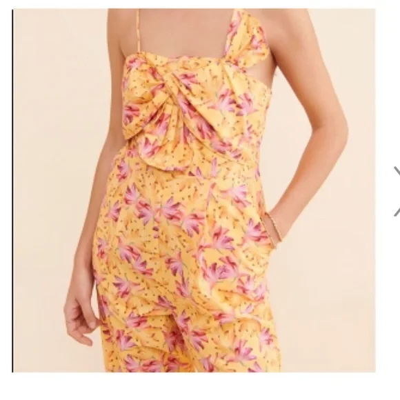 FARM Rio Vibrant Yellow Floral Jumpsuit - Picture 4 of 11